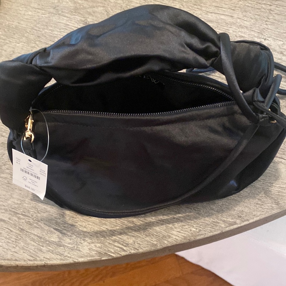 Black satin jcrew bag  stule bv932